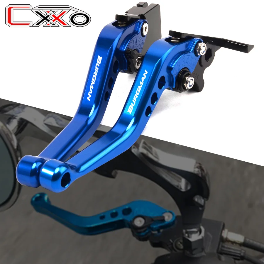 Короткий CNC мотоцикл регулируемый тормозной рычаг сцепления логотип для SUZUKI Burgman