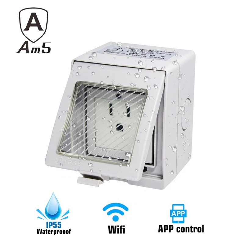 Outdoor Outlet EU/US Беспроводной Smart WI FI разъем IP55 Водонепроницаемый удаленного