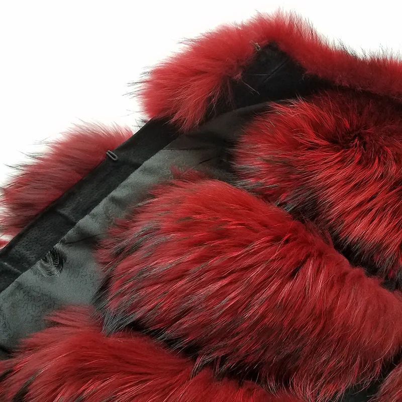 OFTBUY, повседневный меховой жилет, зимняя куртка, пальто для женщин, натуральный мех енота, женский жилет, теплый толстый короткий жилет, женская уличная одежда