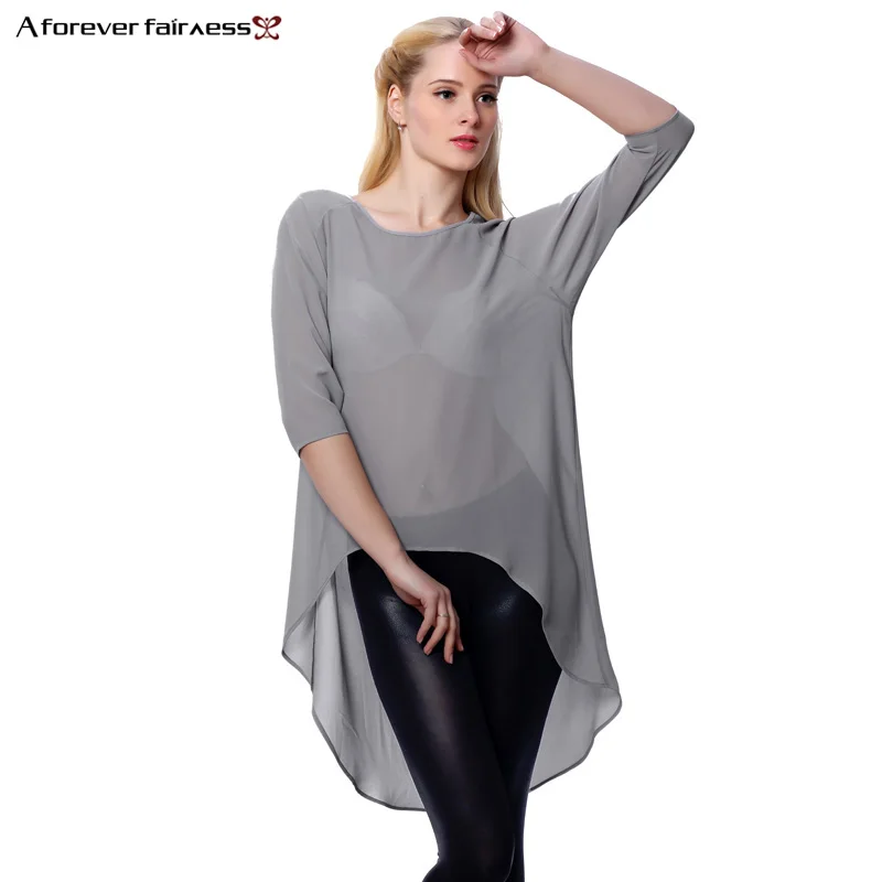 

A Forever Summer Blusas Women Kimono Asymmetry Chiffon Shirt Casual Half Sleeve Chiffon Blouses And Shirts Women Tops Kimono 955