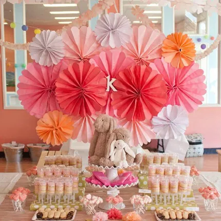 Веера из папиросной бумаги pinwheels для свадебной вечеринки бумажные ремесла