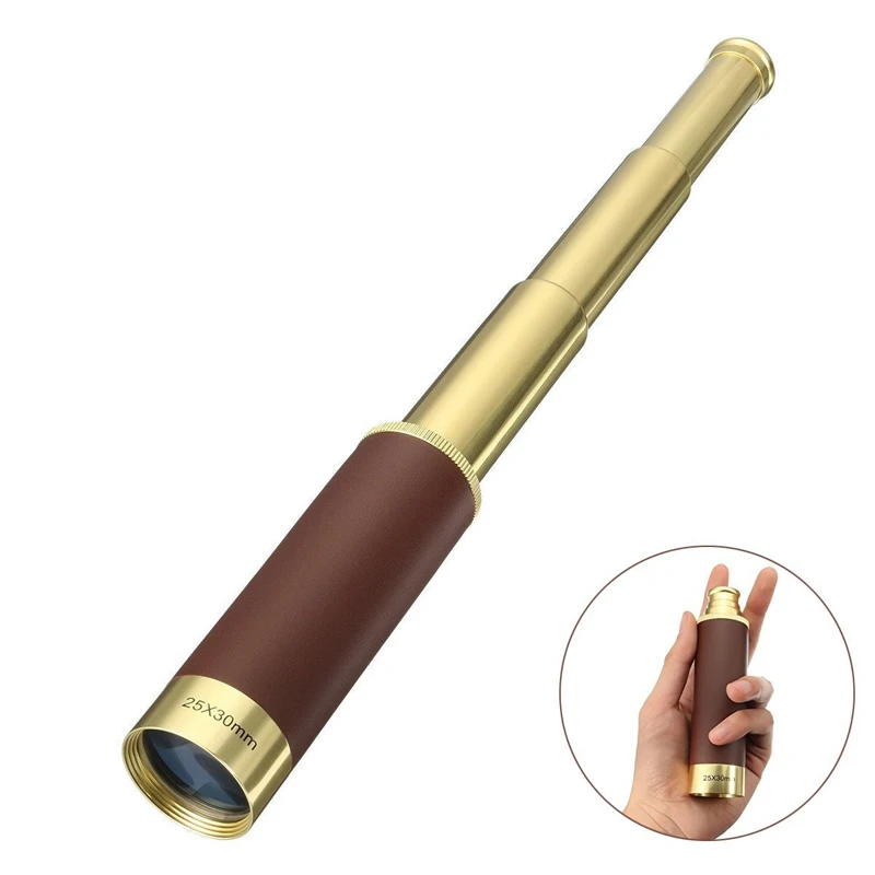 

Datyson 5D0008 Ambassador SpyGlass 25X30 Pirate Monocular Telescope Multi-Coated for Hunting Hiking Camping Travel