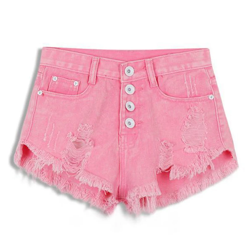 4 вида цветов Рваные джинсовые шорты популярные милые летние мини с высокой