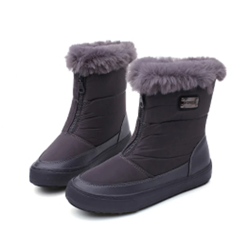 Зимние женские ботинки до середины икры водонепроницаемые зимние зимняя обувь