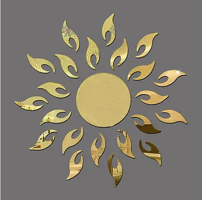 Sun Shine современная акриловая зеркальная Настенная Наклейка для домашней комнаты