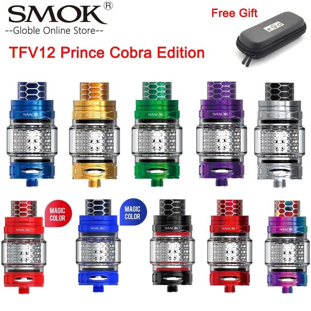 SMOK TFV12 Prince Cobra Edition 7 мл V12 полосы сетки катушки электронная сигарета распылитель
