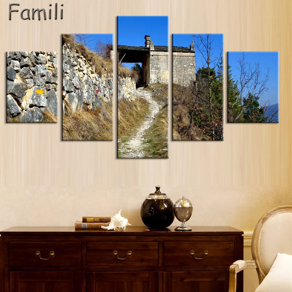

5Pcs canvas fabric poster print Italy beautiful landscapes for wall art room decor home decoration,quadro decorativo,art print