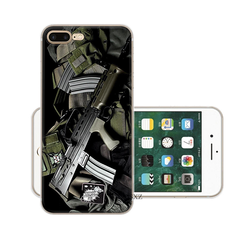 Desxz Горячая продажа снайперская винтовка оружие чехол для iPhone 7 8 6 6s Plus 11 Pro X XR XS Max 5