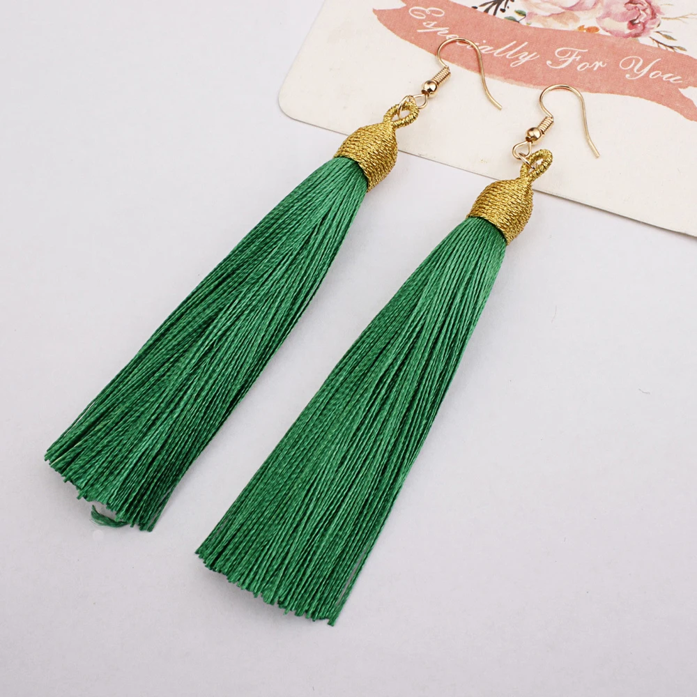 2019 длинные серьги с кисточками для женщин Boho Висячие Fring винтажные массивные