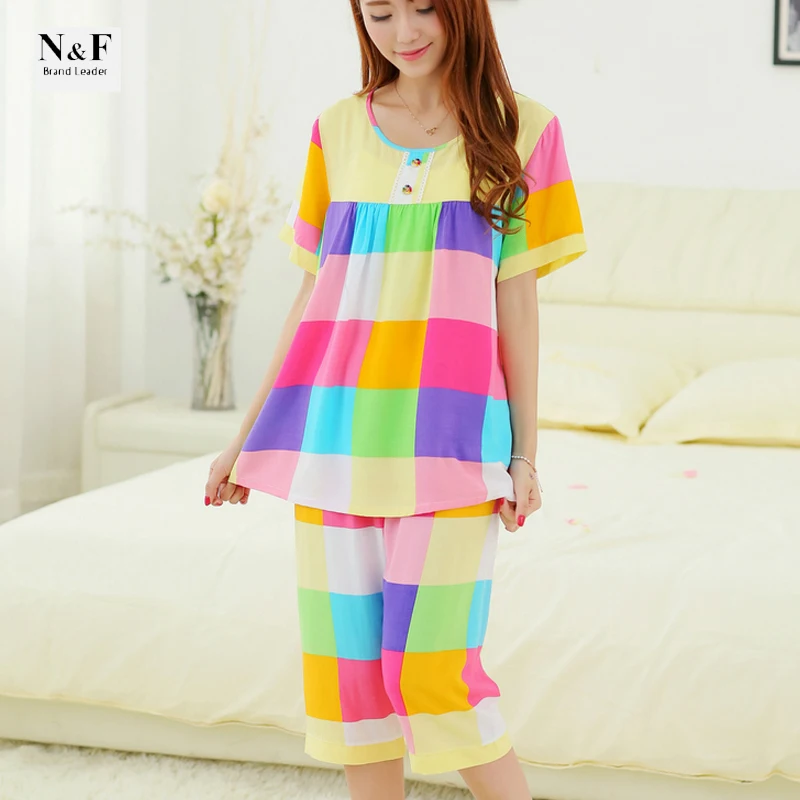 XXL размера плюс комплекты летних шорт из хлопка пижама женская одежда для сна