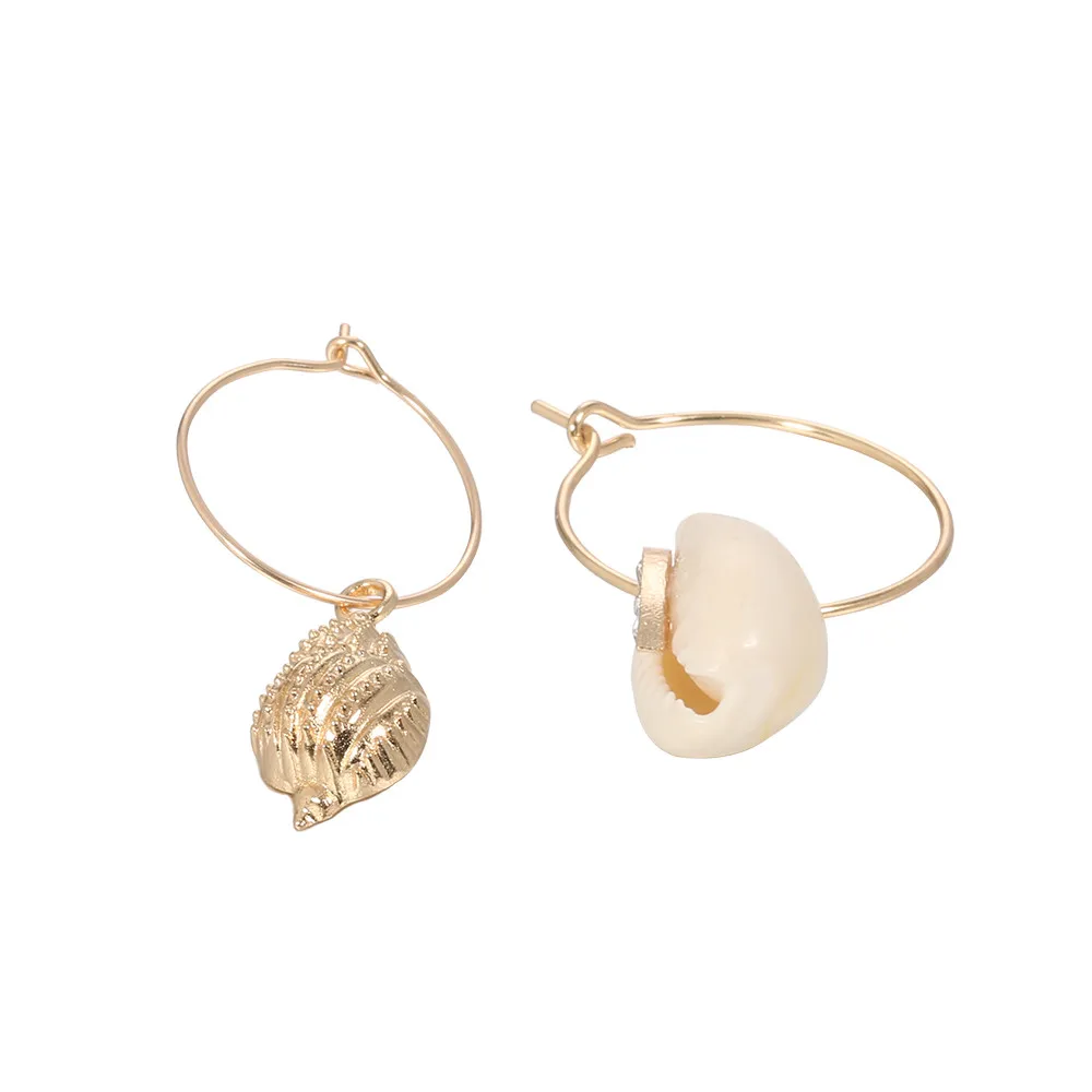 Массивные серьги Sea Shell в стиле бохо винтажные цыганские модные украшения для