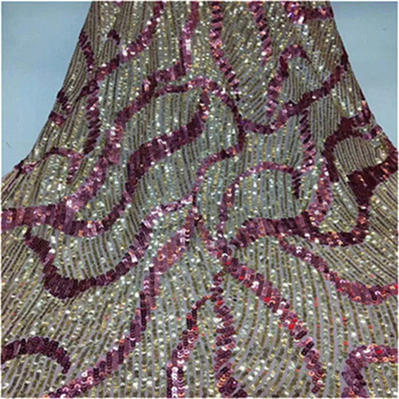 Royal Blue Upscale Style Sequins Lace Fabric Sequined Embroidered Guipure Net African Wedding Dresses Sewing Mesh Material | Дом и сад