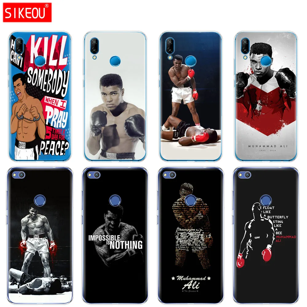 Силиконовый чехол для телефона Huawei P20 P7 P8 P9 P10 Lite Plus Pro 2017 p smart 2018 Muhammad Ali boxing champion |