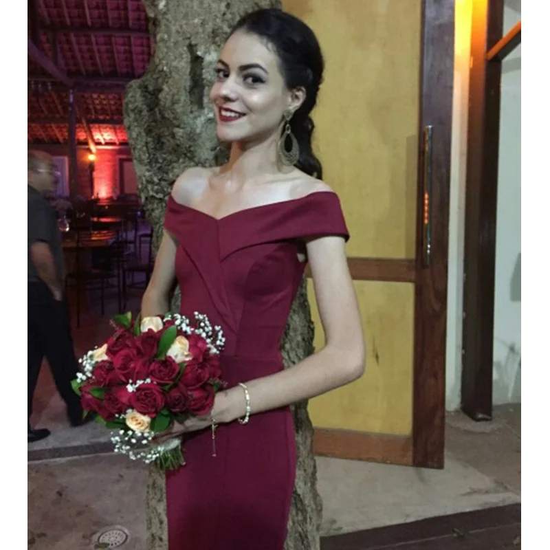 2018 женское платье Элегантное красное с открытыми плечами Robe femme vestidos сексуальное
