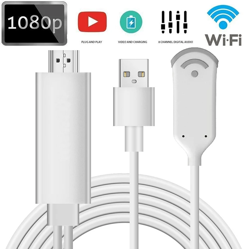 DOITOP телефон Экран к HDMI конвертер Беспроводной Wi Fi HD ТВ проектор аудио видео