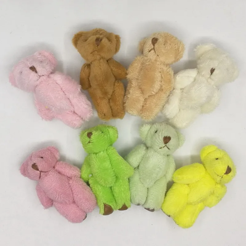 Медведь плюшевые игрушки для детей 100 шт./лот 6 см мини медведь цветной