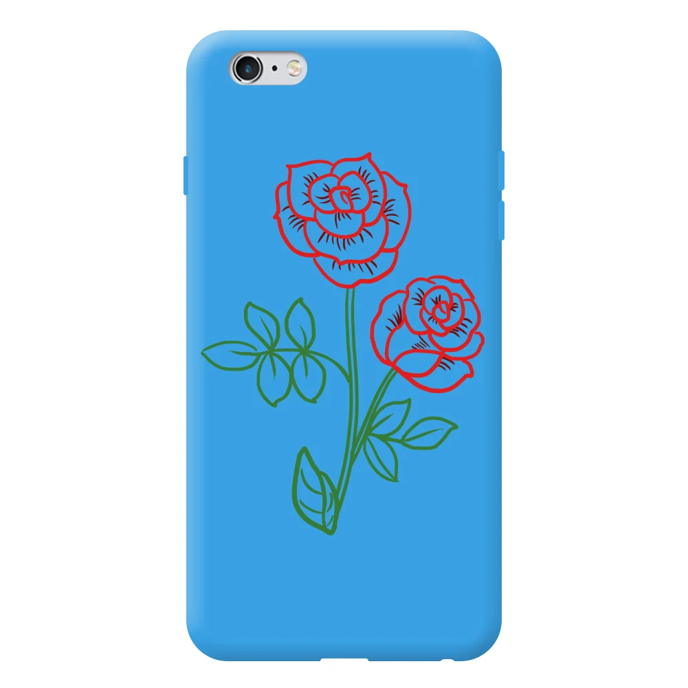 Два красная роза сенсорный экран Полный Телефон чехол для Iphone 5 6|cover for iphone|case