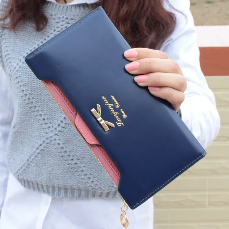 2017 Модный женский кошелек из искусственной кожи многофункциональный Длинный с