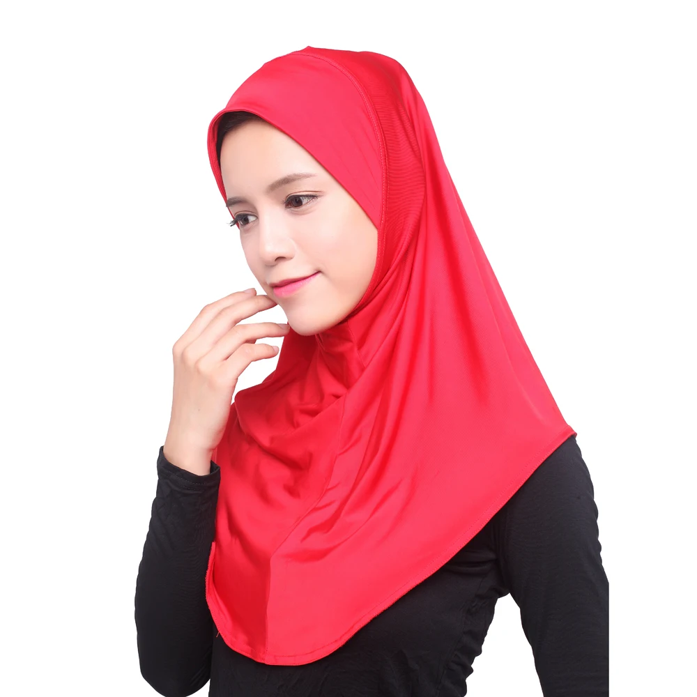 Женский простой мусульманский шарф Hijabs разноцветный с принтом шаль платок