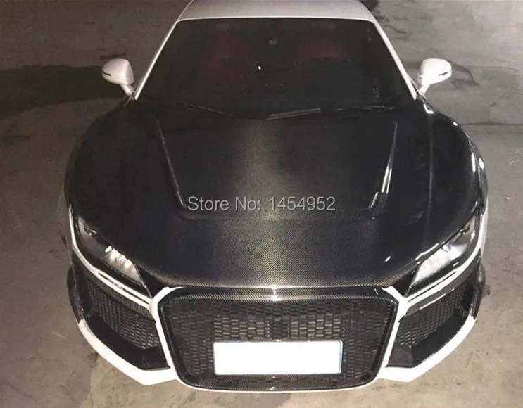 R8 капюшон BONNET-DUBLE-SIDED углеродного волокна капот для Audi (Подходит для: V8 V10) высокое