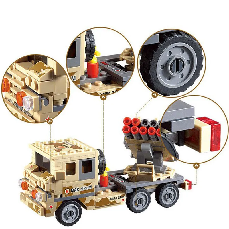 1Set Military Missile Car Building Block Suit Educational Toys Assembly Construction Blocks For Children Boy Kids Gift | Игрушки и хобби