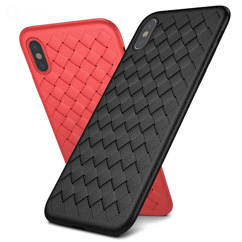 Чехол для iphone XR плетеный сетчатый чехол из ТПУ Iphone X XS Max силиконовая задняя крышка