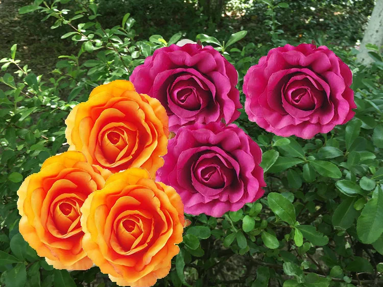 

30 шт. 12 см Шелковая Роза головка цветка Свадьба фестиваль праздник фон Дорога светодиодный Цветок для дома своими руками