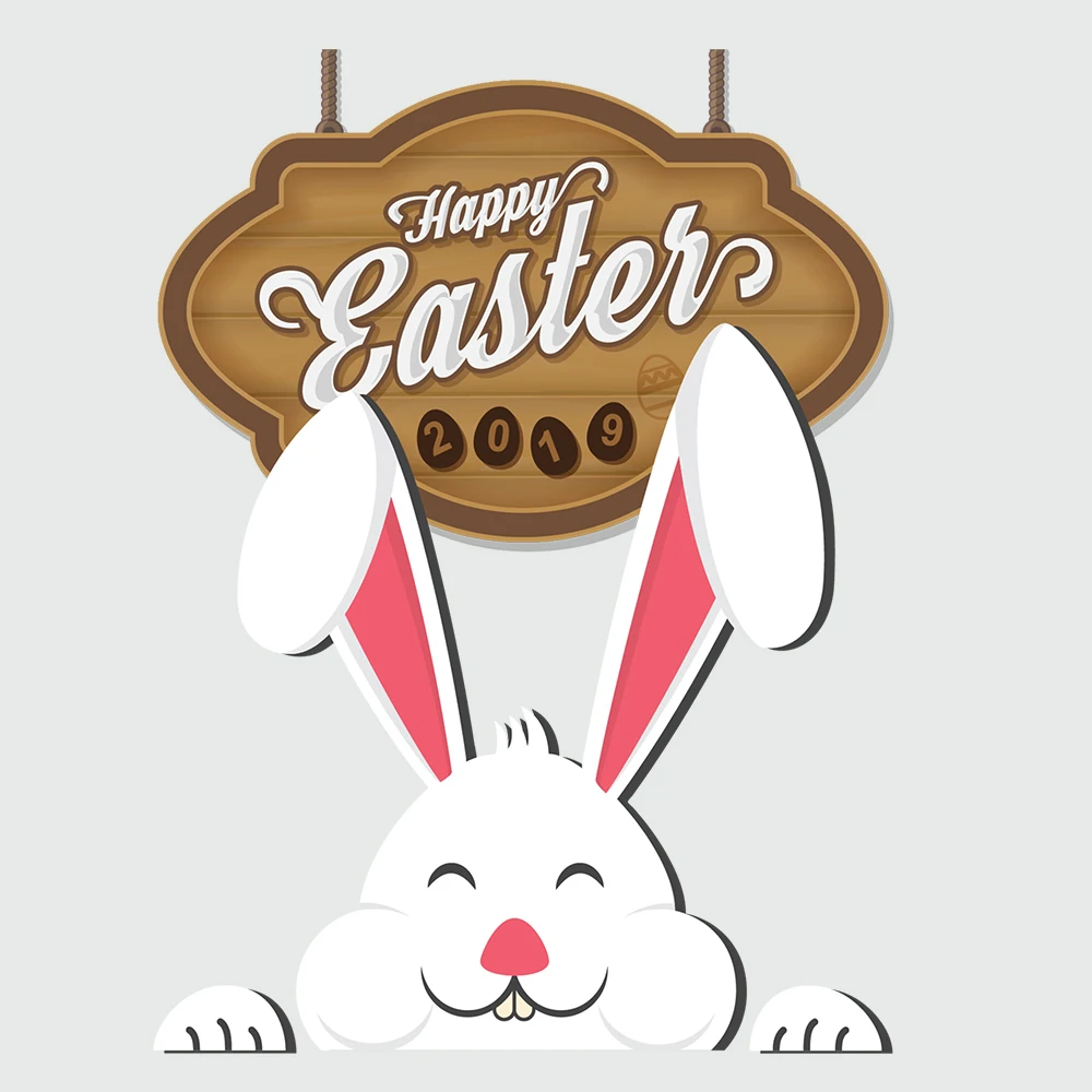 Съемные и многоразовые Стикеры для автомобиля счастливая Пасха домашняя