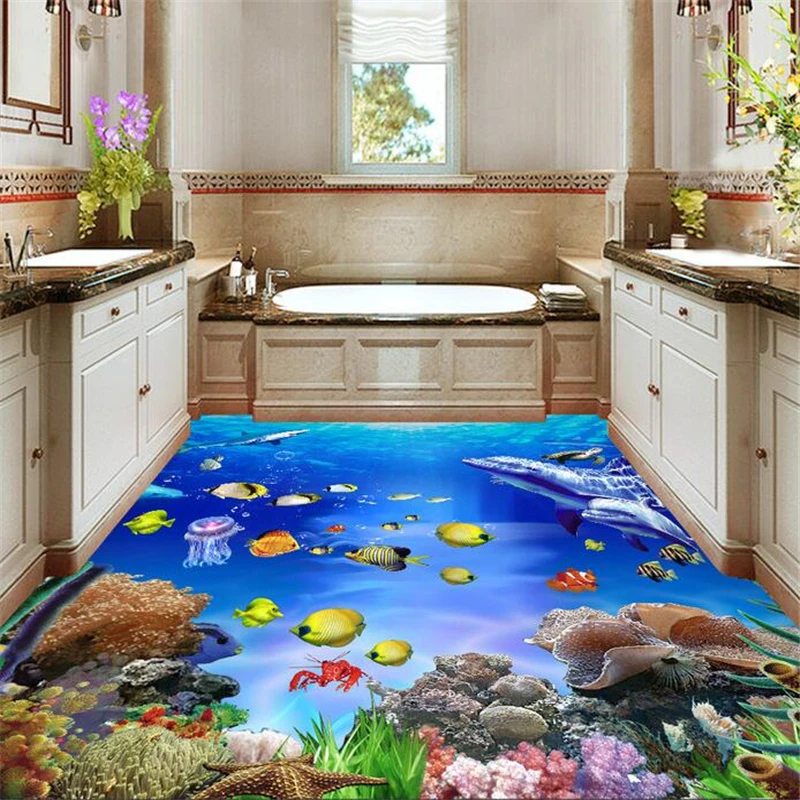 Beibehang Большие Пользовательские 3d Самоклеящиеся водонепроницаемые наклейки на