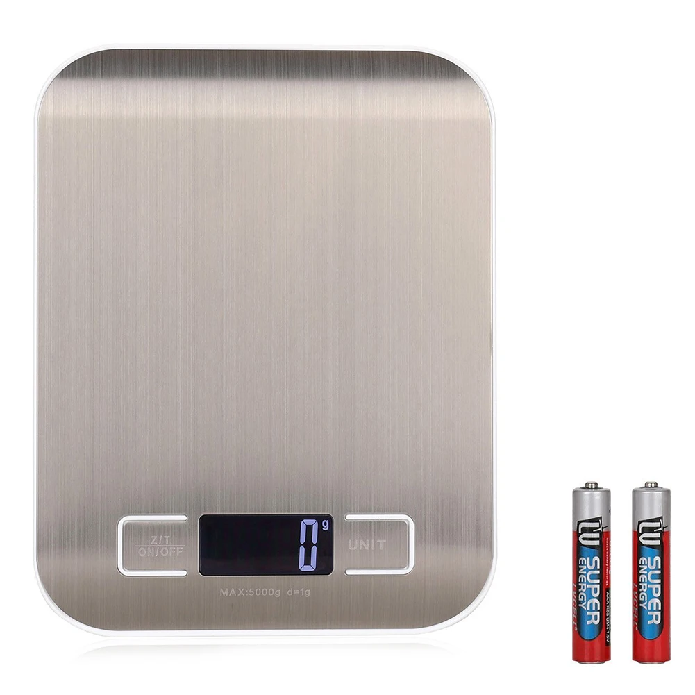 UESH серебряные цифровые Многофункциональные кухонные весы для продуктов с g/oz/lb/ml