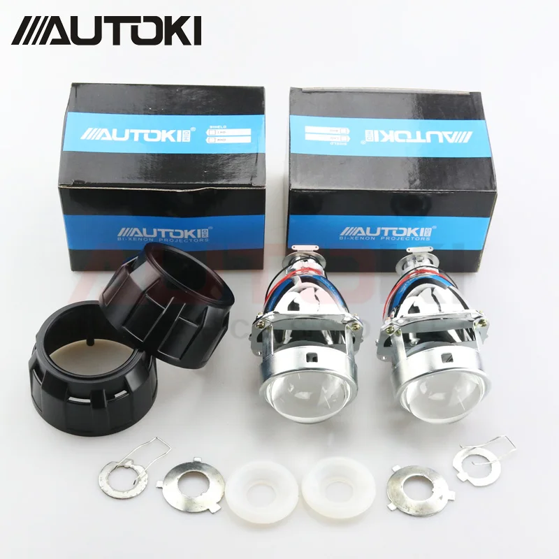 Автомобильный Стайлинг металлический 2 5 дюймов Bi xenon HID объектив проектора + DIY