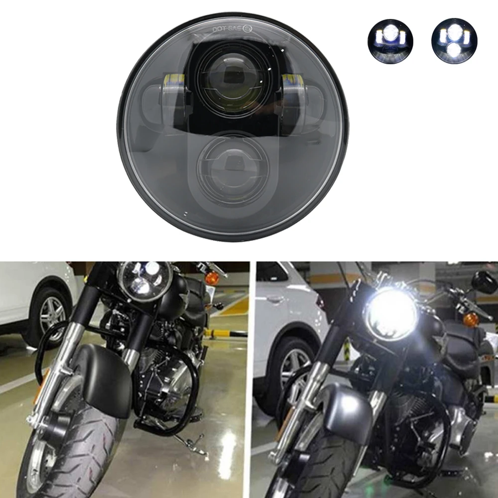 5 3/4 75 дюймов светодиодный проектор фара для Harley ночной поезд Softail Street 500 750 Forty Eight