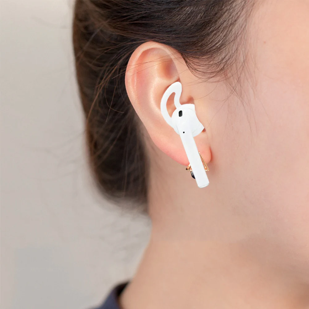Силиконовый чехол защита для наушников Airpods 6 в 1 мягкий гарнитуры Apple Bluetooth