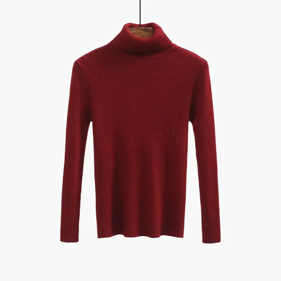 2018 новый хороший толстый Водолазка Теплый женский свитер осень зима вязаный Femme