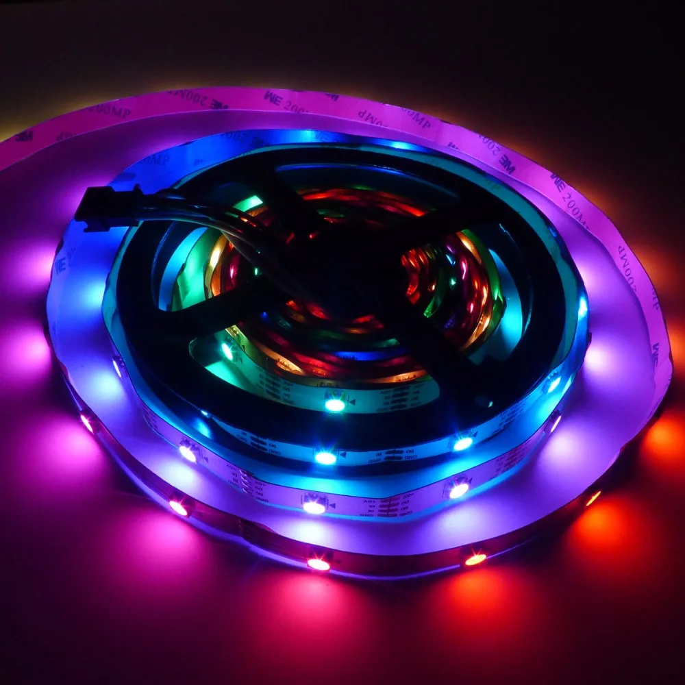 Индивидуальная адресная Светодиодная лента WS2813 30 светодиодный одов/м 5 В 5050 RGB не