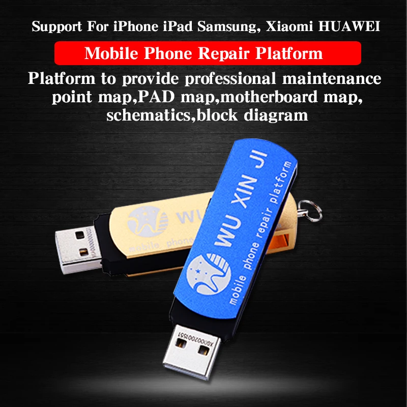 Оригинальная плата WU XIN JI схематическая схема Ремонт для iPhone iPad Samsung программное