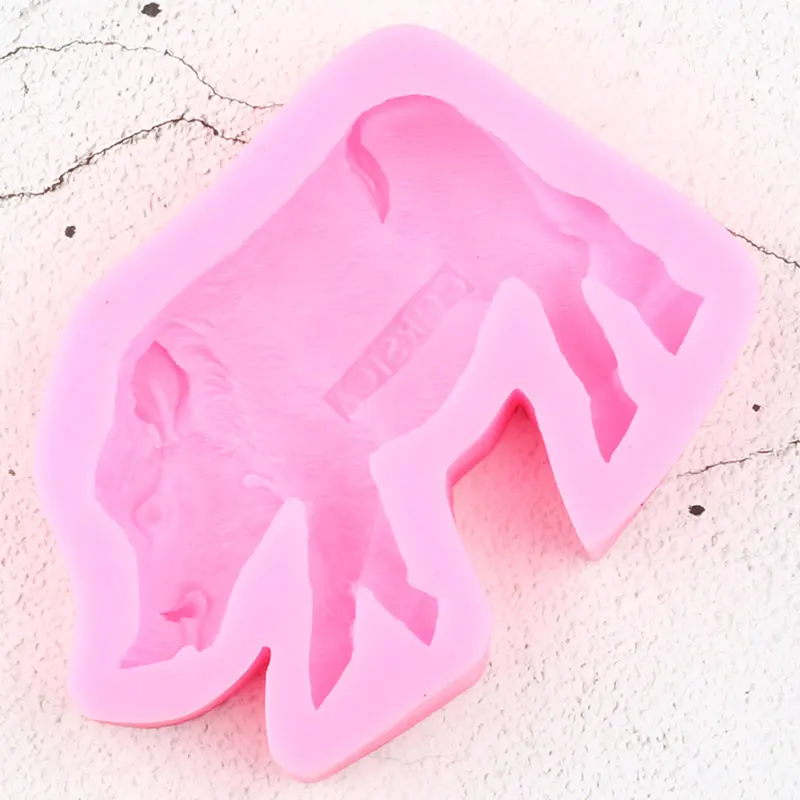 Силиконовые 3D формы в виде дикого кабана животные свинья DIY конфеты шоколад