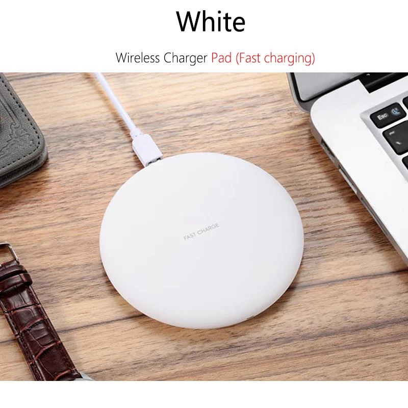 White Pad Qi Беспроводное зарядное устройство док-станция USB быстрая зарядка для iPhone X Xs samsung S8/S9 Note 8 Plus адаптер 10 Вт беспроводное быстрое зарядное устройство s держатель - Тип штекера: White Pad