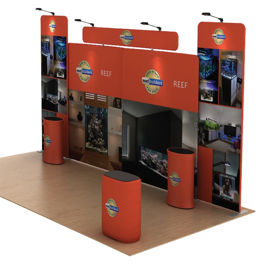 20 футов портативный заказ выставочный стенд всплывающий дисплей с графическим