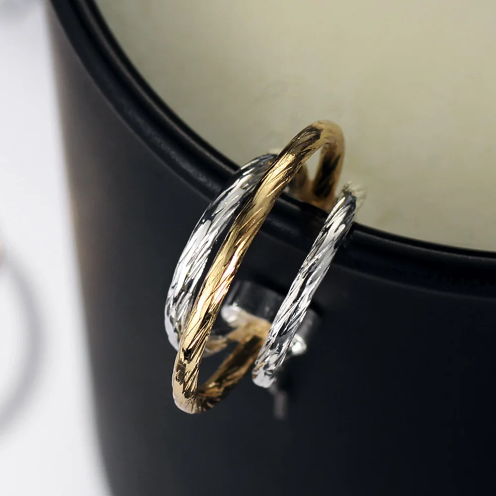 Neoglory модные ослепительные серьги-клипсы двухцветные тройные женские