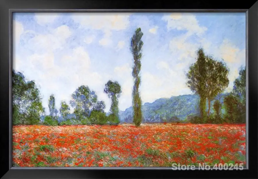 Подарочное художественное поле Маков Клод Моне живопись на холсте Высокое