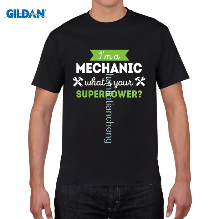 GILDAN DIY стильные мужские футболки s Мужская футболка механика суперсила 100% хлопок