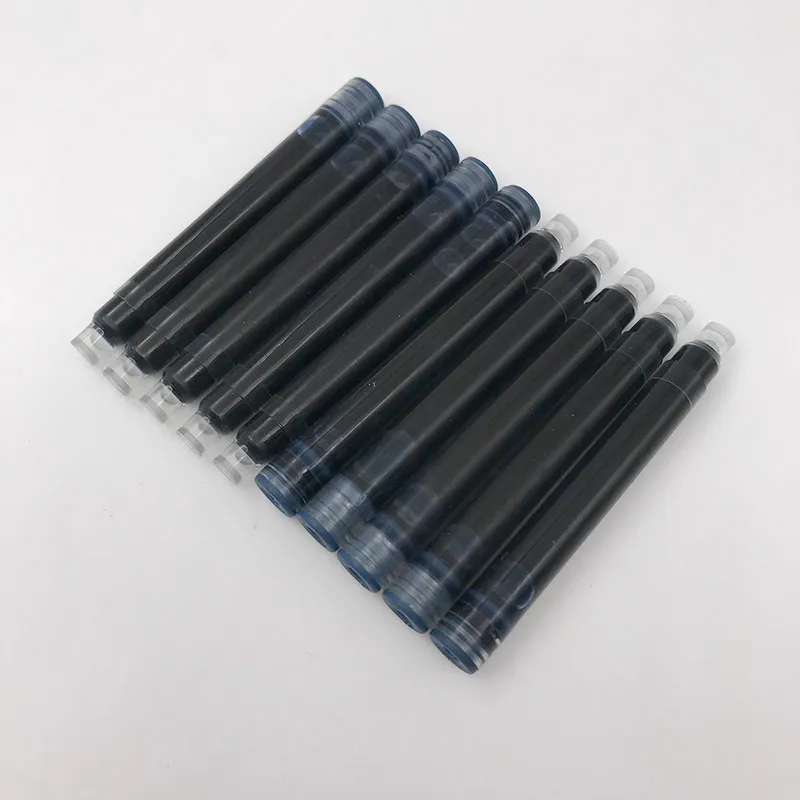 10pcs blue ink Золотой зажим, перьевая ручка Jinhao 500, 1 шт./лот, 0,5 мм, студенческая практика, каллиграфия, чернильные ручки, школьные офисные принадлежности - Цвет: 10pcs blue ink