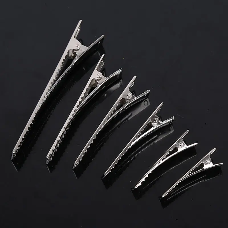 

20 шт 40 мм серебряные плоские металлические одиночные заколки для волос аллигатора заколки для бантов DIY аксессуары заколки, аксессуары