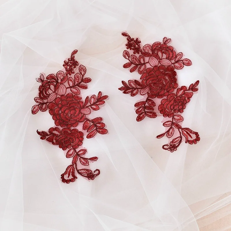 3 пары 25 х13 см изящная свадебная вуаль украшения на голову роза кружево