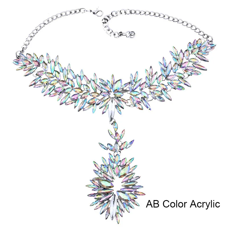 Очаровательное сексуальное роскошное ожерелье чокер в стиле бохо с кристаллами