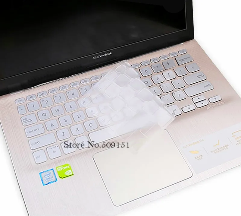 Transparent Силиконовый чехол-клавиатура для ноутбука, защитная пленка для Asus S4300 S4300U S4300UN, новинка, ASUS Vivobook S2 14 - Цвет: Transparent