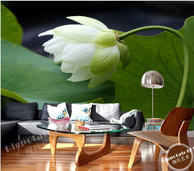 3D фрески на заказ свежий красивый лук Лотос фоновые обои для гостиной дивана