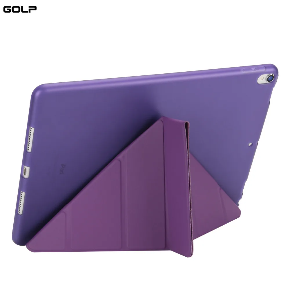 Purple Из искусственной кожи чехол для iPad Pro 10,5 дюймов ультра тонкий Смарт Обложка чехол для iPad Pro 10,5 Air 3 Мягкий силиконовый чехол - Цвет: Purple