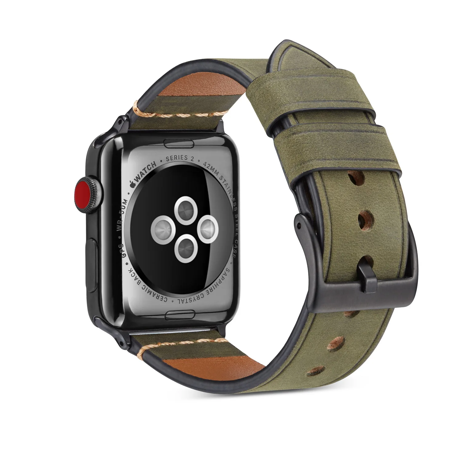 Ремешок для Apple watch 38 мм 40 мм 42 мм 44 мм, кожаный ремешок для Apple Watch, запасные Широкие ремешки для iWatch, браслет серии 5 4 3 2 1